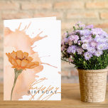 Modern Elegant Stylish Flower Birthday card<br><div class="desc">Cute and elegant birthday card</div>