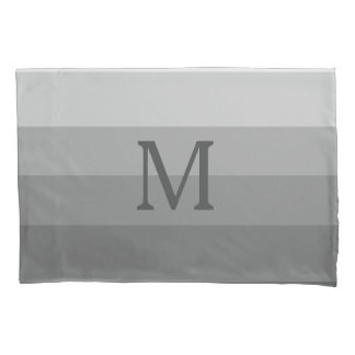 Modern Elegant Stylish Monogram Letter Initial Pillow Case