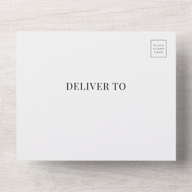 Disover Modern Elegant Stylish RSVP Wedding All In One Invitation
