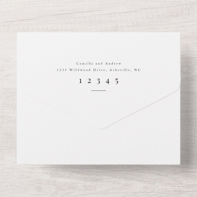 Disover Modern Elegant Stylish RSVP Wedding All In One Invitation