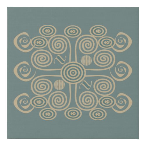 modern elegant stylish shapes patterns faux canvas print