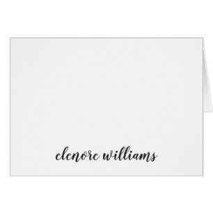Modern Elegant Stylish Simple Basic Black Script Cards