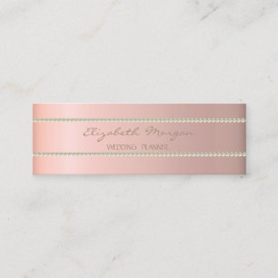 Modern Elegant Stylish Simple,Pearls Mini Business Card