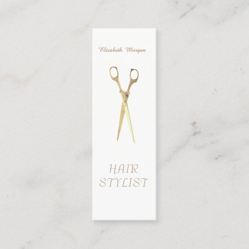 Modern Elegant  Stylish Simple PlainScissors Mini Business Card