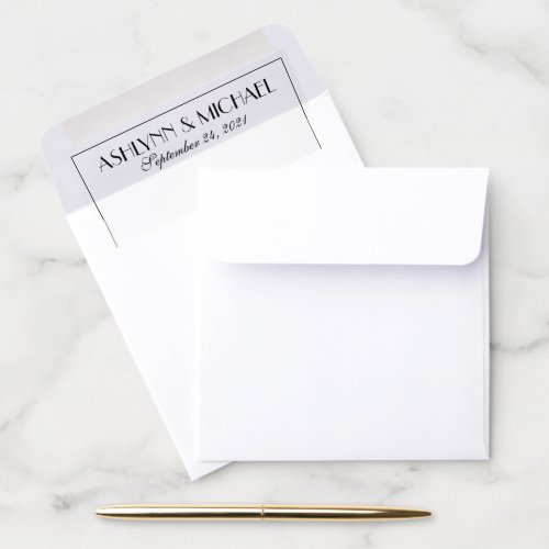 Modern Elegant Stylish Wedding Envelope Liner