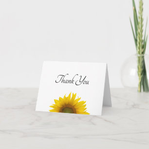Modern Elegant Sunflower Thank You Card