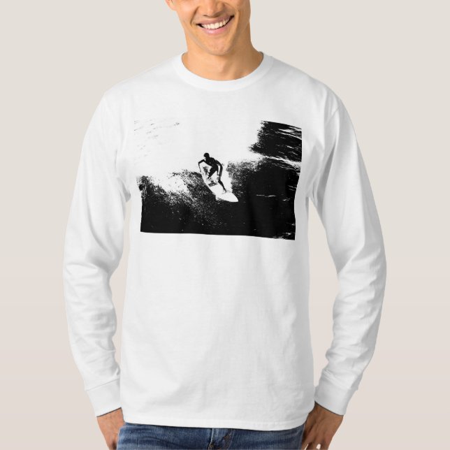 Modern Elegant Surfer Trendy Template Pop Art T-Shirt (Front)
