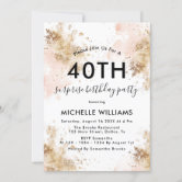 クリミナルガールズ INVITATION（The Best Price） Vit Forty 40th Birthday Invitation For Woman | Zazzle