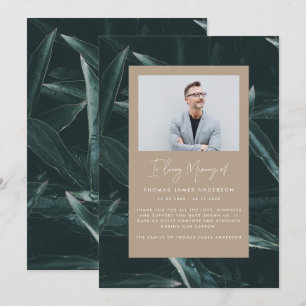 Modern elegant sympathy grief rememberance photo