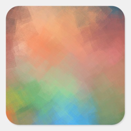 Modern Elegant Template Abstract Artwork Blank Square Sticker