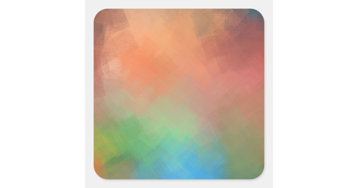 Empty Square Sticker Modern Elegant Template Abstract Artwork Blank Square Sticker | Zazzle