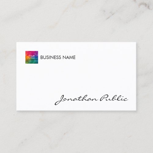 Modern Elegant Template Business Company Logo Here Business Card