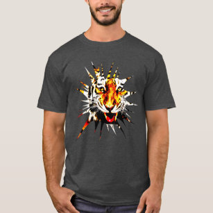 Stylish t-shirt and apparel trendy design with tiger's head Stock