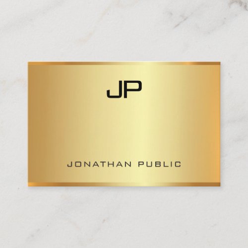 Modern Elegant Template Glamour Gold Look Luxury Business Card