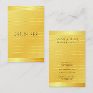 Modern Elegant Template Gold Look Premium Thick Business Card