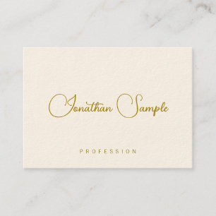 Modern Elegant Template Gold Look Typography Text Business Card