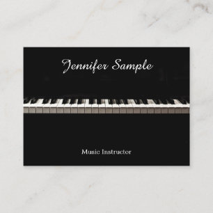 Modern Elegant Template Music Teacher Instructor Business Card