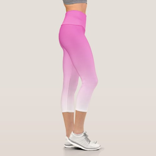 Modern Elegant Template Pink Gradient Womens Best Capri Leggings