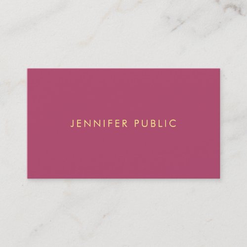 Modern Elegant Template Premium Silk Finish Simple Business Card