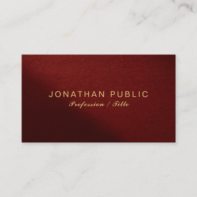 Modern Elegant Template Professional Premium Thick Business Card (Front)