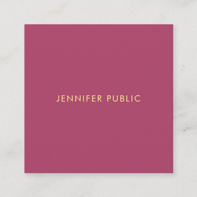 Modern Elegant Template Simple Professional Luxury Square Business Card (Front)
