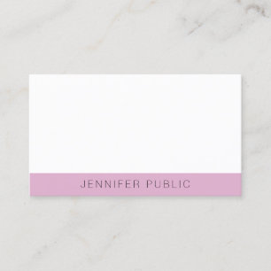 Modern Elegant Template Trendy Purple White Colors Business Card