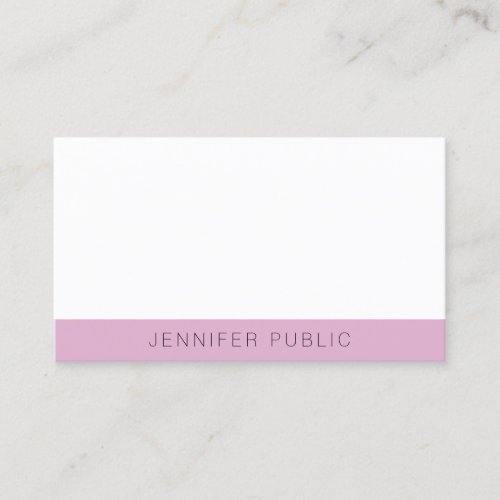 Modern Elegant Template Trendy Purple White Colors Business Card