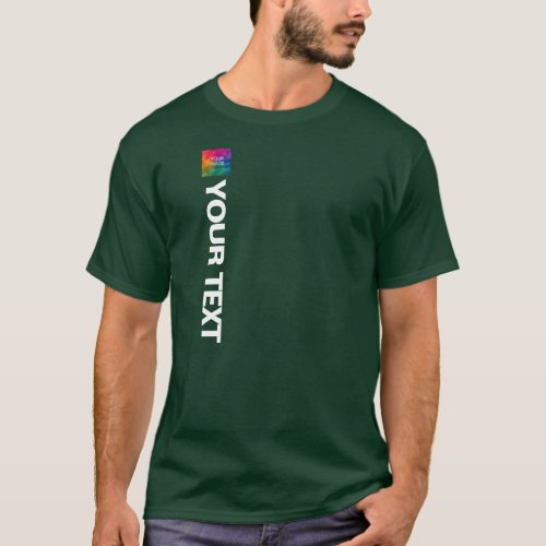 Modern Elegant Template Upload Photo Or Logo Mens T_Shirt