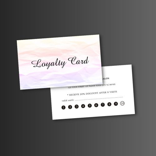 Modern Elegant Texture Beauty Salon Loyalty Card