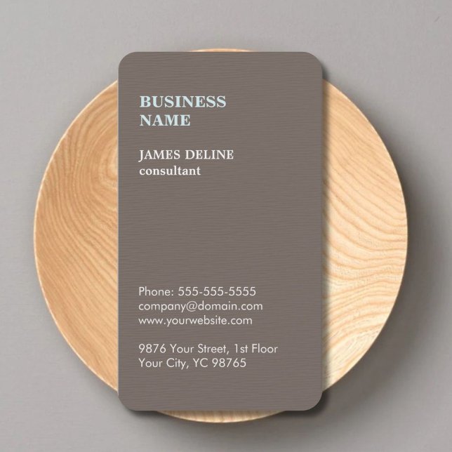 Modern Elegant Texture Brown Consultant Business Card (Creator Uploaded)