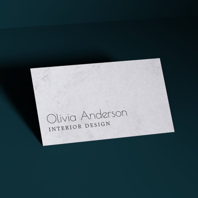 Modern Elegant Texture Grey Interior Design Business Card (Creator Uploaded)
