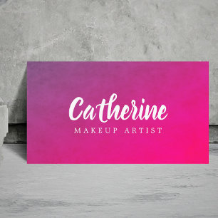 Modern Elegant Texture Purple Pink Makeup Artist Business Card