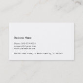 Modern Elegant Texture White Black Stripe Attorney Business Card (Back)