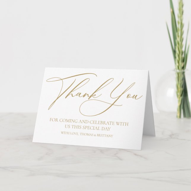 Modern elegant Thank you card  (Front)