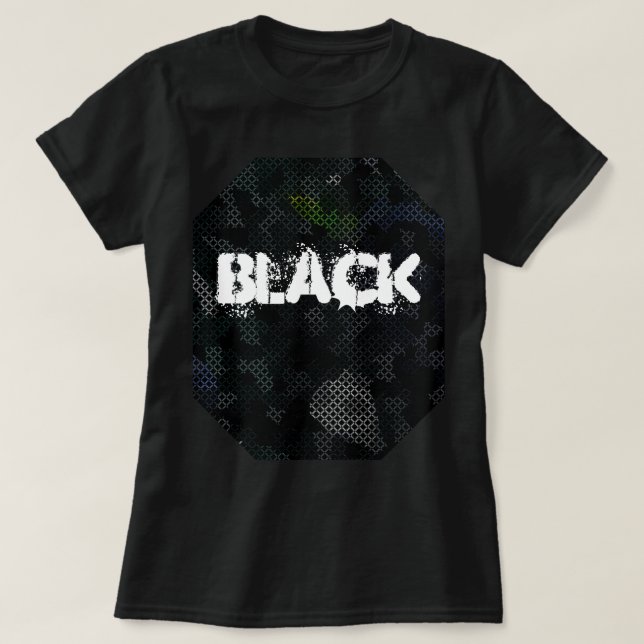 MODERN ELEGANT THE ABSTRACT ART  BLACK T-Shirt (Design Front)