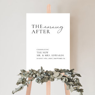 Modern Elegant "The Morning After" Brunch Welcome Foam Board
