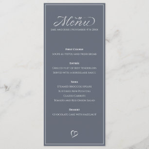 Modern elegant thin frame table menu