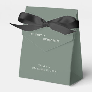 Modern Elegant Timeless Minimalist Sage green Favor Boxes