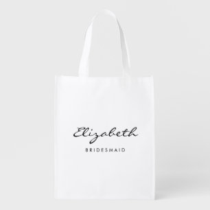 Modern Elegant Top Best Bridesmaid Gifts Womens Grocery Bag