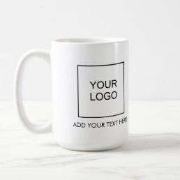 Modern Elegant Trendy Add Your Company Logo Text Coffee Mug
