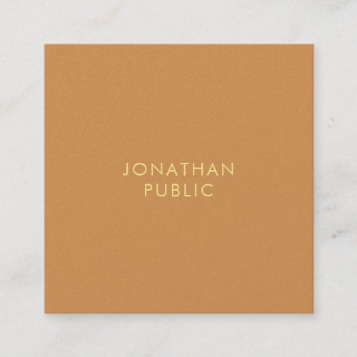 Modern Elegant Trendy Colors Professional Template Square Business Card