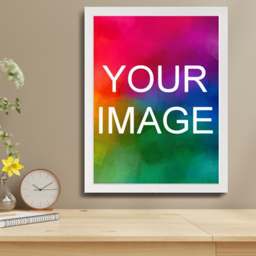 Modern Elegant Trendy Custom Add Photo or Logo HQ Framed Art