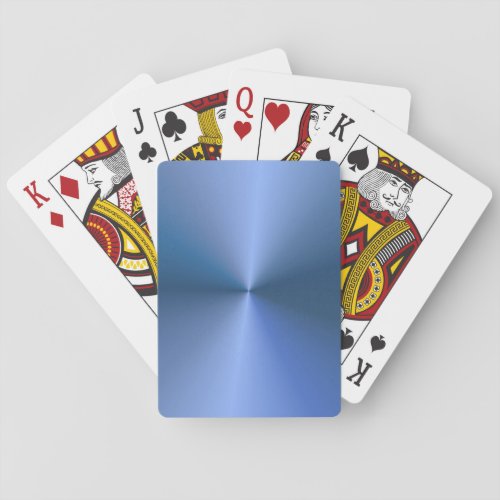 Modern Elegant Trendy Custom Template Glam Blue Poker Cards