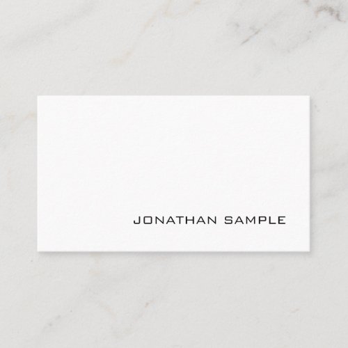 Modern Elegant Trendy Design Minimalist Plain Business Card