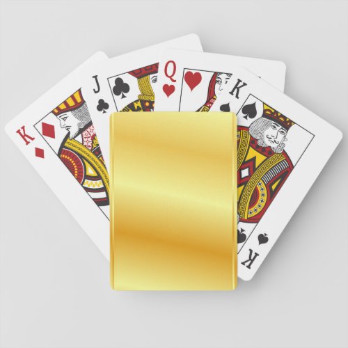 Modern Elegant Trendy Gold Metallic Look Template Poker Cards
