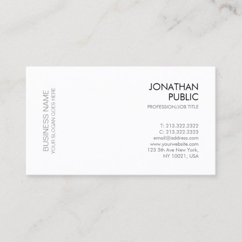 Modern Elegant Trendy Minimalist Company Template Business Card