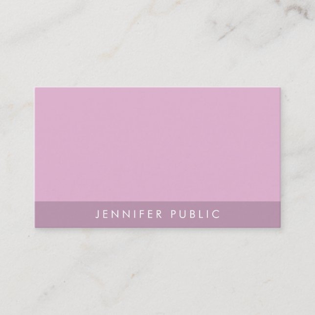 Modern Elegant Trendy Purple Template Professional Business Card (Front)