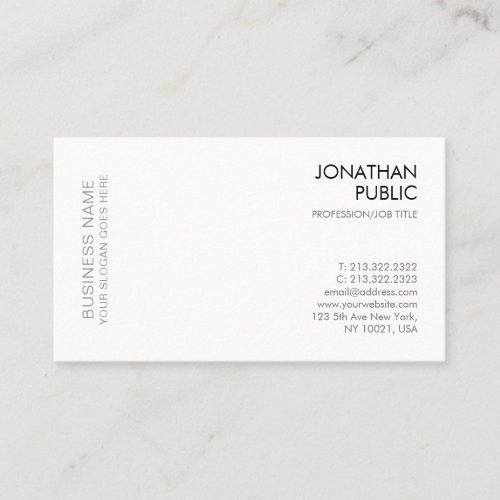 Modern Elegant Trendy Simple Template Professional Business Card