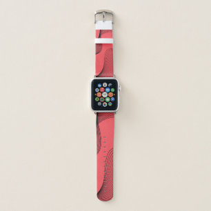 Modern, elegant, trendy, simple wavy illustration apple watch band