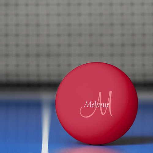 Modern Elegant Trendy Template Monogram Initial Ping Pong Ball